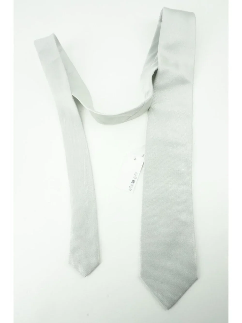 Eton Pearl Grid Herringbone 100% Silk Tie Brand New With Tags